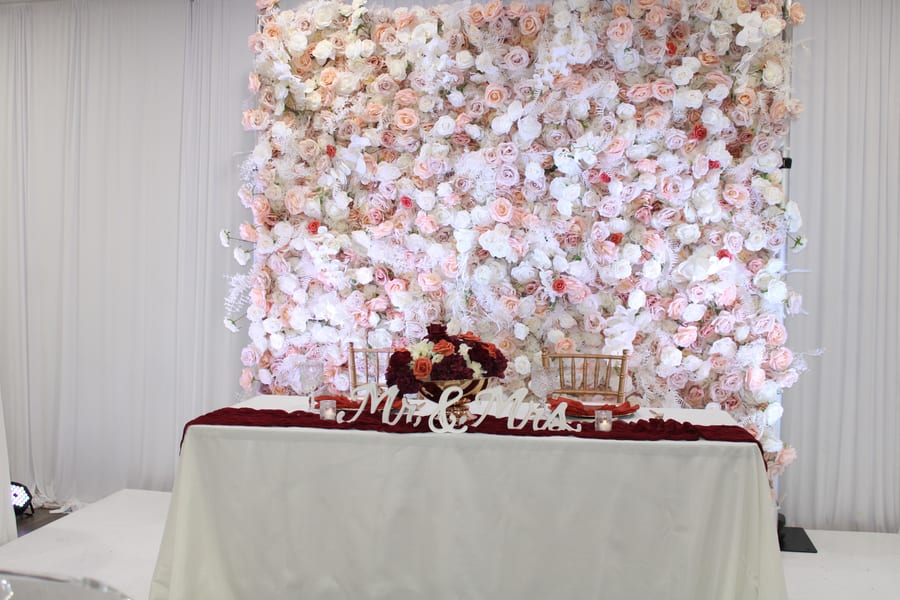 Floral wedding backdrop